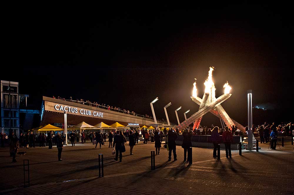 Olympic torch near by cactus club cafe