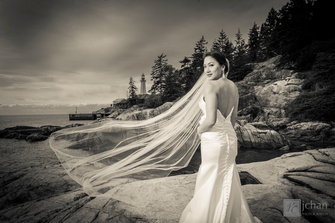 Bride posing